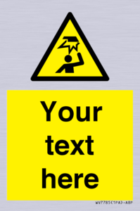 Custom warning overhead obstacle